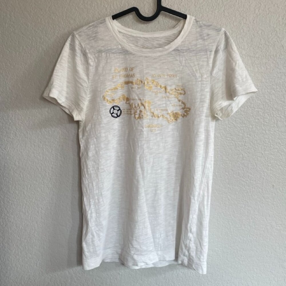J. Crew Vintage Graphic Tee - St Thomas Island map - Size Medium